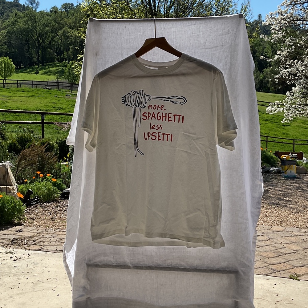 Graphic Tee - More Spaghetti Less Upsetti - Cream Men’s T-Shirt